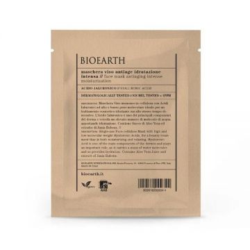 Masca pentru Ten Antirid cu Acid Hialuronic - Tip Servetel - Bioearth, 1 buc