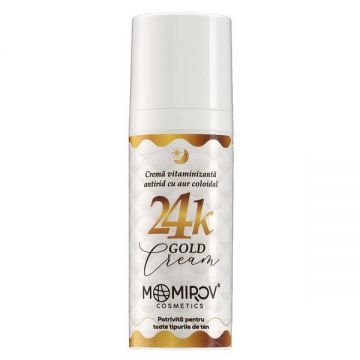 Crema cu Aur Coloidal 24K si Acid Hialuronic, Momirov Cosmetics