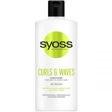 Balsam pentru Par Cret sau Ondulat - Syoss Professional Performance Japanese Inspired Curls & Waves Conditioner for Wavy & Curly Hair, 440 ml