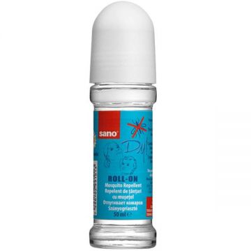 Roll-on Impotriva Tantarilor cu Extract de Musetel - Sano Dy Roll-on Mosquito Repellent Chamomile, 50 ml