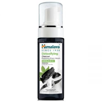 Spuma Detoxifianta pentru Curatarea Fetei cu Extract de Carbune - Himalaya Detoxifying Charcoal Foaming Face Wash, 150 ml