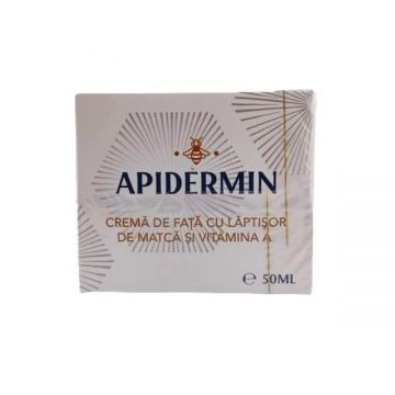 Crema de Fata cu Laptisor de Matca si Vitamina A Complex Apicol Veceslav Harnaj Apidermin, 30ml