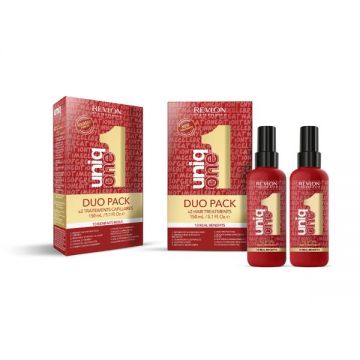Tratament Nutritiv Leave In - Revlon Professional Uniq One All In One Hair Treatment Duo Pack, 2x 150 ml