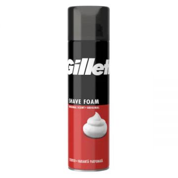Spuma de Ras pentru Ten Normal - Gillette Shave Foam Original Scent, 200 ml