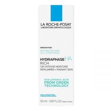 Crema intens hidratanta pentru ten sensibil si deshidratat Hydraphase Ha Rich, La Roche-Posay, 50 ml