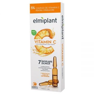 Fiole Iluminatoare & Anti-Ageing - Elmiplant Vitamin C, 7 buc x 1.3 ml