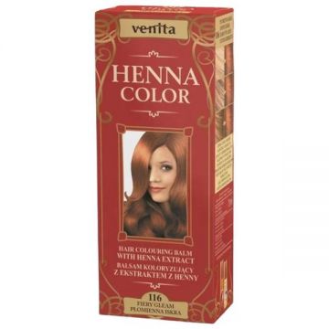 Balsam Colorant cu Extract de Henna Color Venita, Henna Sonia, Nr. 116 Rosu Intens, 75 ml