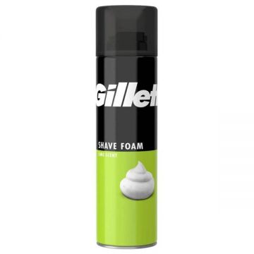 Spuma de Ras pentru Ten Normal - Gillette Shave Foam Lime Scent, 200 ml