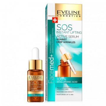 Serum Eveline SOS Active 100% Hyaluronic Acid, 18 ml