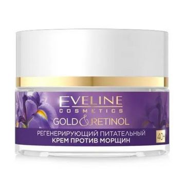Crema antirid regeneratoare nutritiva Eveline Cosmetics Gold And Retinol 40 +, 50 ml