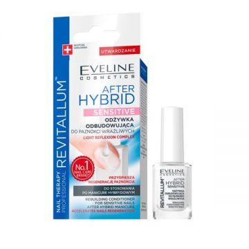 Tratament profesional pentru unghii, Eveline Cosmetics, After Hibrid Sensitive, 12 ml