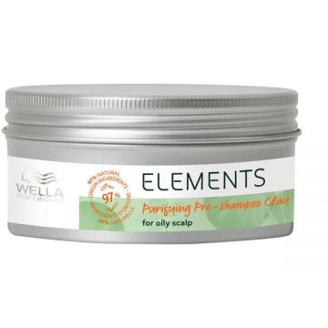Tratament Purifiant Pre-samponare pentru Scalp Gras - Wella Professionals Elements Purifying Pre-shampoo Clay for Oily Scalp, 225 ml
