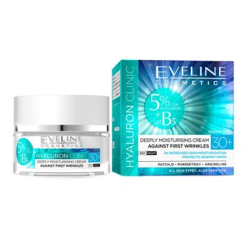 Crema de fata Eveline Cosmetics Hyaluron Clinic B5 30+ (Concentratie: Crema pentru fata, Gramaj: 50 ml)