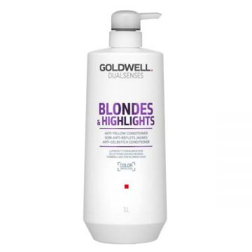 Balsam pentru Par Blond - Goldwell Dualsenses Blondes & Highlights Anti-Yellow Conditioner, 1000 ml