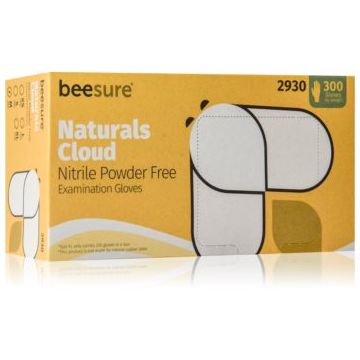 BeeSure Naturals Cloud White mănuși din nitril, fără pudră