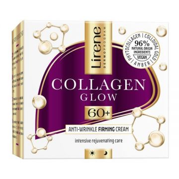 Crema anti-rid efect de fermitate 60+, Collagene si Chihlimbar Lirene Collagene Glow, 50ml
