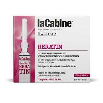 La Cabine Flash Hair Botox Keratin fiole pentru par, 7 fiole*5ml