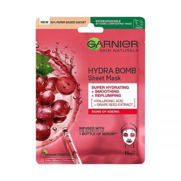 Masca servetel cu extract de seminte de struguri Skin Naturals, Garnier, 28 g