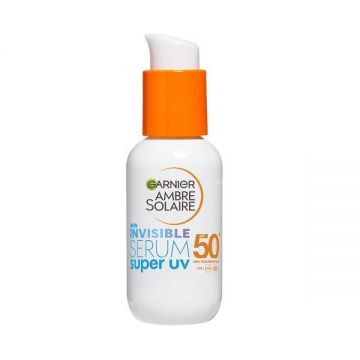 Serum de fata invizibil Super UV Ambre Solaire, SPF 50+, Garnier, 30 ml