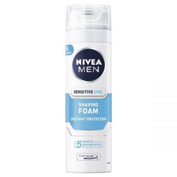 Spuma de Ras - Nivea Men Sensitive Cooling Shaving Foam, 200 ml