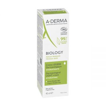 Crema hidratanta Legere Biology, A-Derma, 40 ml
