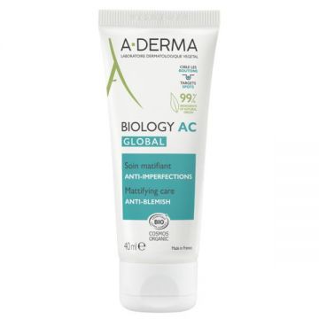 Crema matifianta anti-imperfectiuni Biology AC, A-Derma, 40 ml
