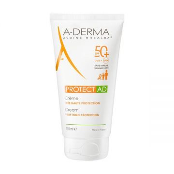 Crema pentru protectia solara a pielii atopice cu SPF 50+ Protect AD, A-Derma,150 ml