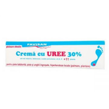 Crema cu Uree 30% pentru Picioare Obosite Favisan, 50ml