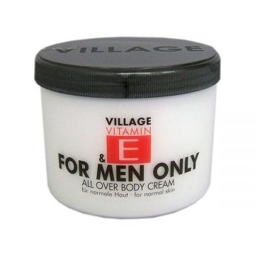 Crema de corp cu Vitamina E For Men Only, Village Cosmetics, 500 ml