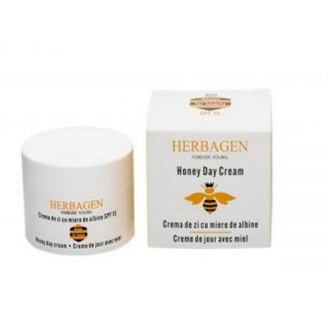 Crema de Zi SPF 15 cu Miere Bio de Albine Herbagen, 50 g