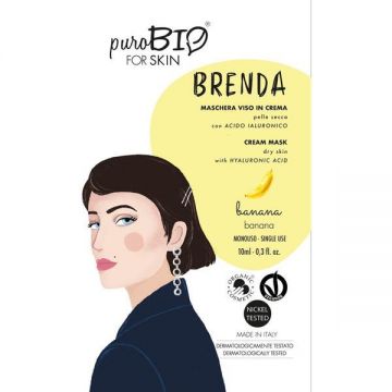 Masca Crema Tratament cu Banane pentru Ten Uscat Brenda PuroBio Cosmetics, 10ml