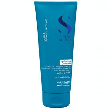 Balsam de Curatare pentru Par Cret sau Ondulat - Alfaparf Milano Semi di Lino Curls Hydrating Co-Wash, 200 ml