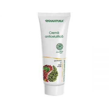 Crema Anticelulitica Guarana si Ceai Verde Vivanatura, 250 ml