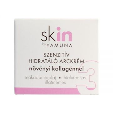 Crema Faciala Hidratanta cu Colagen pentru Ten Sensibil Yamuna, 50 ml