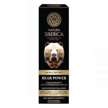 Crema Intensiva Antirid pentru Barbati cu Plante Siberiene Bear Power Natura Siberica, 50ml