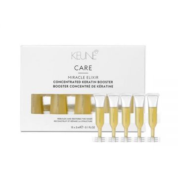 Fiole Tratament cu Cheratina - Keune Care Miracle Elixir Concentrated Keratin Booster, 15 x 2 ml