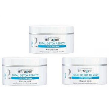 Pachet 3 x Masca Reparatoare – Intragen Total Detox Remedy Restore Mask, 200 ml