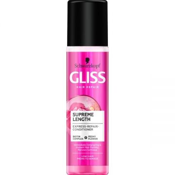 Balsam Spray pentru Par Lung Predispus la Deteriorare - Schwarzkopf Gliss Hair Repair Supreme Length Express-Repair-Conditioner for Long Hair Prone to Damage, 200 ml