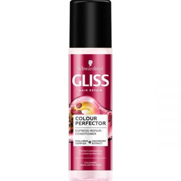 Balsam Spray Reparator pentru Par Vopsit, Nuantat sau cu Suvite - Schwarzkopf Gliss Hair Repair Colour Perfector Express-Repair-Conditioner for Coloured, Highlighted Hair, 200 ml