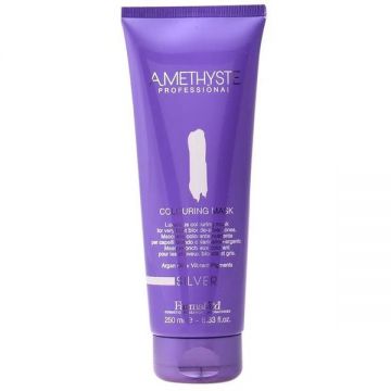 Masca de Par Coloranta - FarmaVita Amethyste Professional Colouring Mask, nuanta Silver, 250 ml