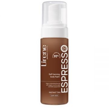 Spuma autobronzanta Lirene Espresso cu apa organica de cocos pentru corp, 150ml