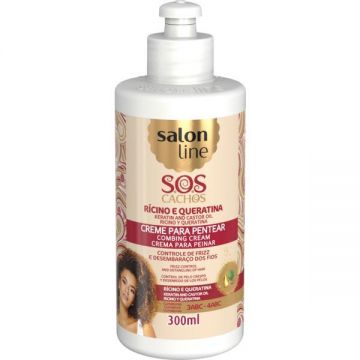 Balsam fara clatire S.O.S,ulei ricin si keratina, par cret, Salon Line 300ml