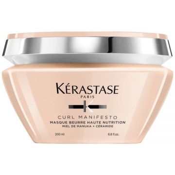 Masca Nutritiva pentru Par Cret - Kerastase Curl Manifesto Masque Beurre Haute Nutrition Extra-rich Nourishing Mask Treatment Very Curly and Coily Hair, 200 ml