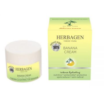 Crema cu extract de banana - Herbagen Banana Cream, 50g