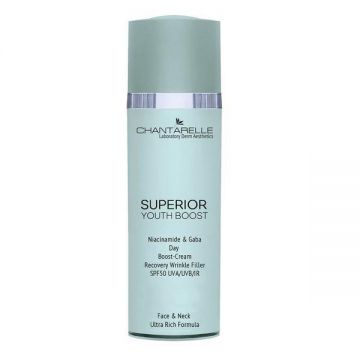 Crema de zi Chantarelle Superior Youth Boost Day Cream Spf50 Uva / Uvb / Ir / Hev With Niacinamide & Gaba, 50ml