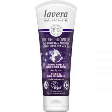 Crema-Masca de Noapte pentru Maini Uscate Lavera, 75 ml