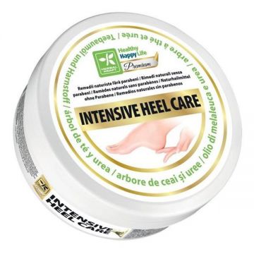 Crema pentru Ingrijirea Intensiva a Calcaielor Crapate cu Ulei din Ceai Verde si Uree - Healthy Happy Life Intensive Heel Care Cream, 100 ml