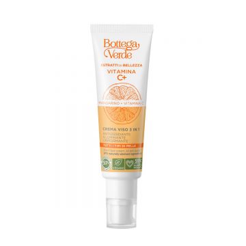 Crema de fata 3 în 1, pentru toate tipurile de ten - Mandarina + Vitamina C