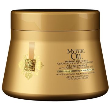 Masca Nutritiva pentru Par Normal si Fin - L'Oreal Professionnel Mythic Oil Light Masque 200 ml