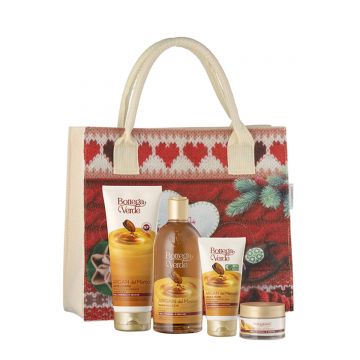 Set cadou festiv, hidratare completa corp, cu extract de ulei de argan, ambalaj textil